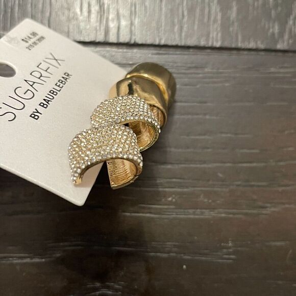 SUGARFIX by BaubleBar Crystal Hoop Earring 2-pc. Set NWT - Picture 5 of 6